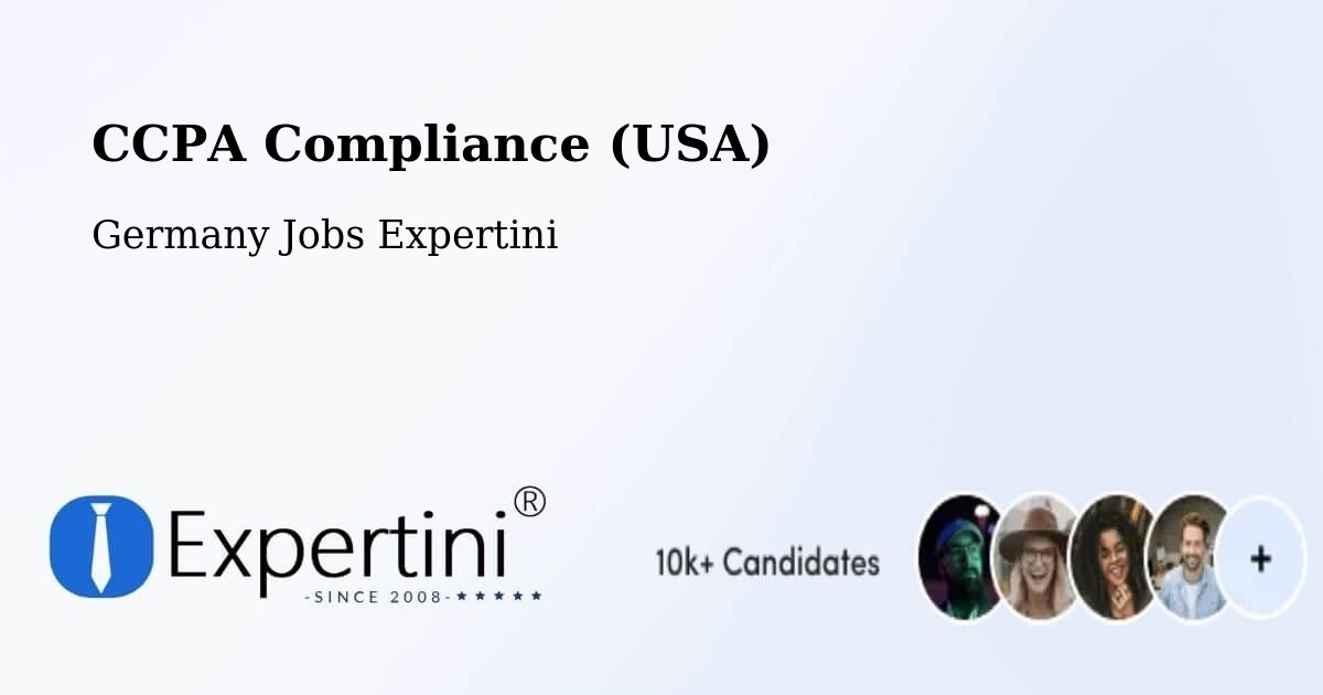 CCPA Privacy Rights & Compliance Notice – Buchbach - Germany Jobs Expertini
