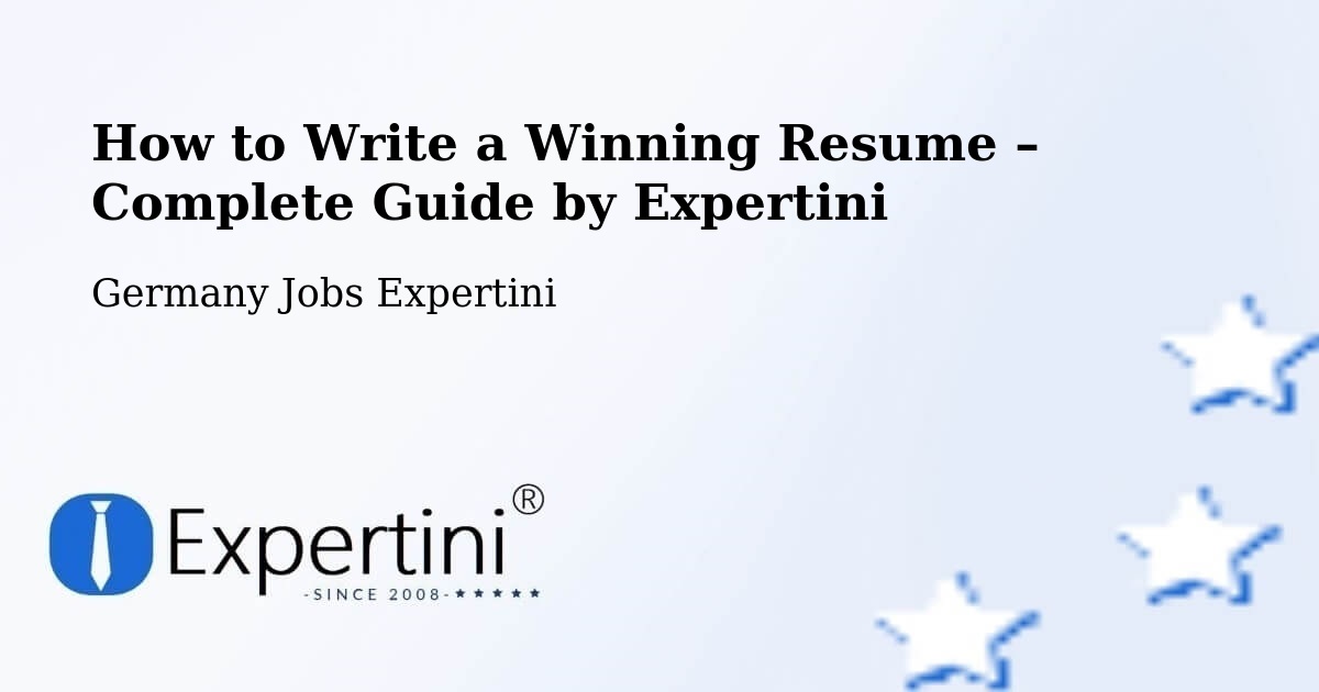 Resume Writing Guide for Job Seekers – Buchbach - Buchbach, Germany Jobs Expertini